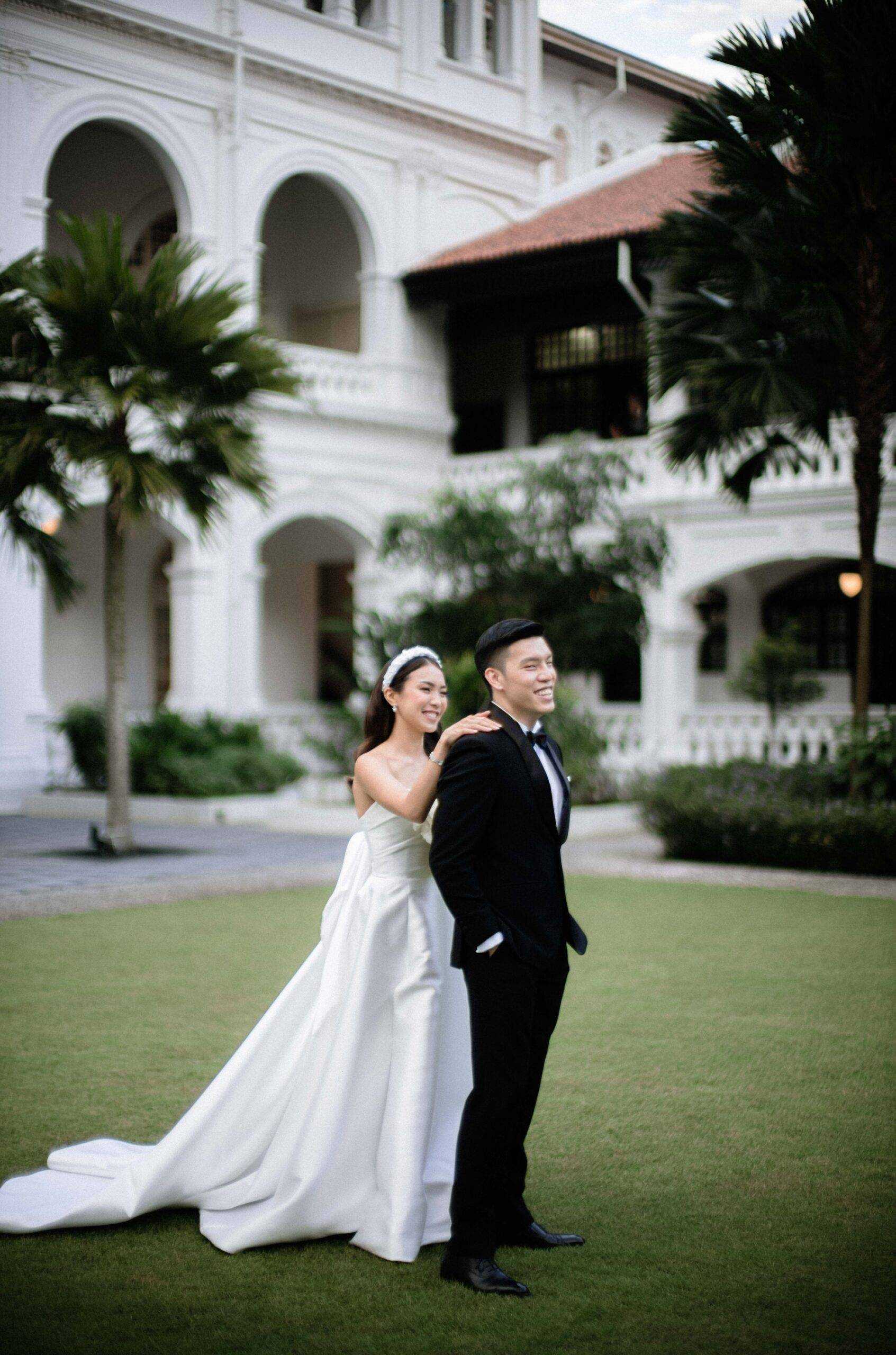 First look of bride and groom