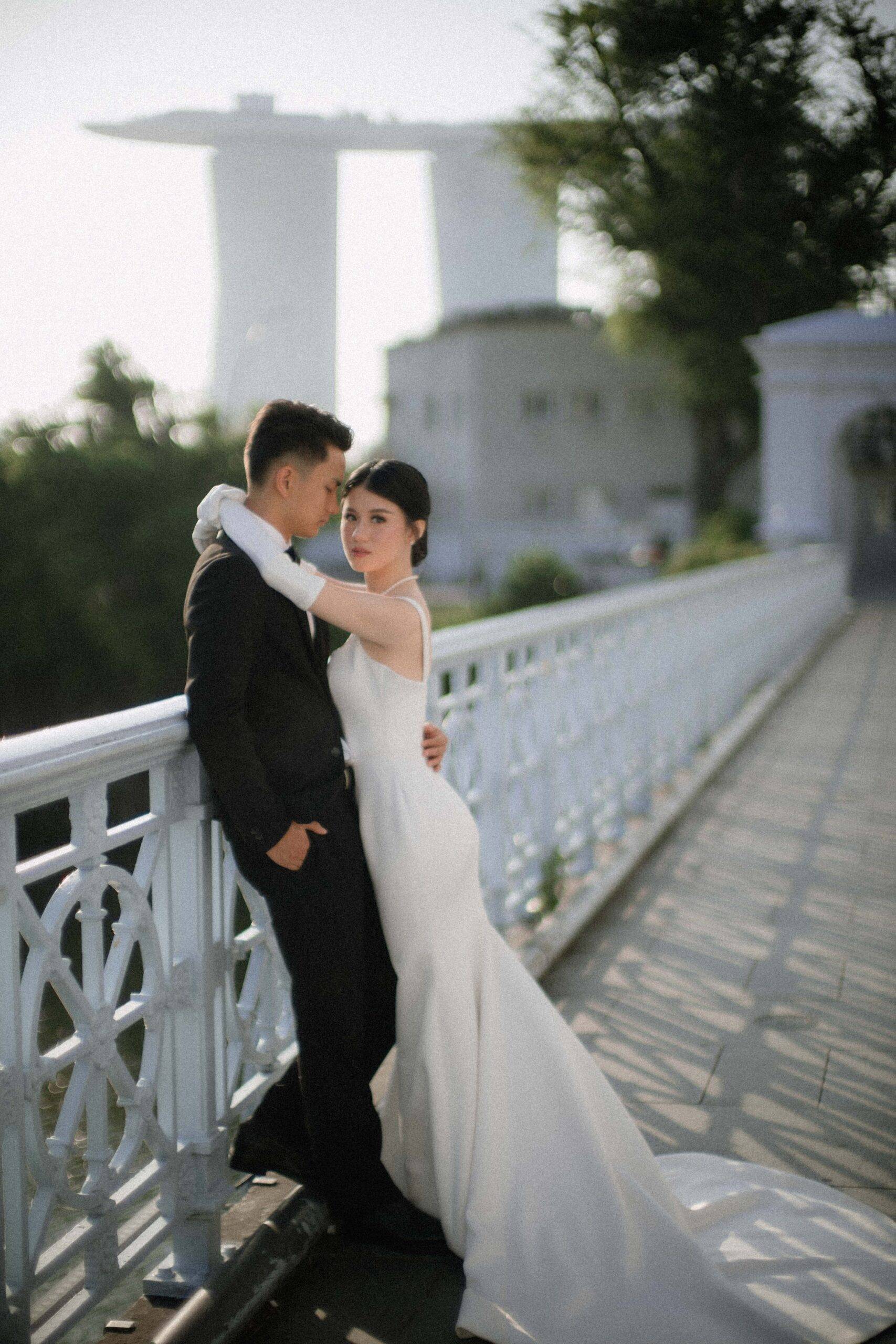 Bride & Groom Looking at each other